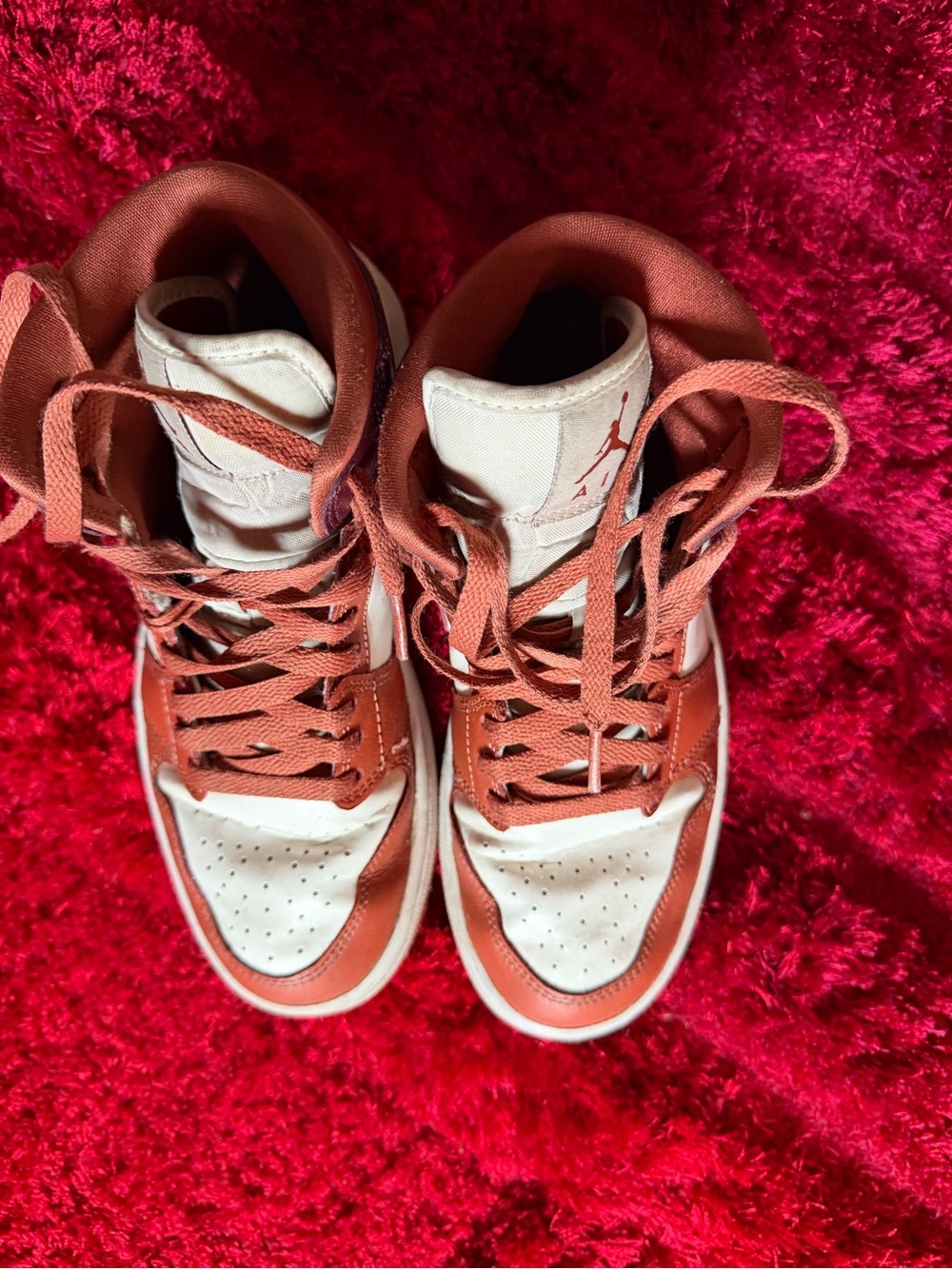 Jordan 1 Mid Dusty Peach Night Maroon - Picture 5 of 6